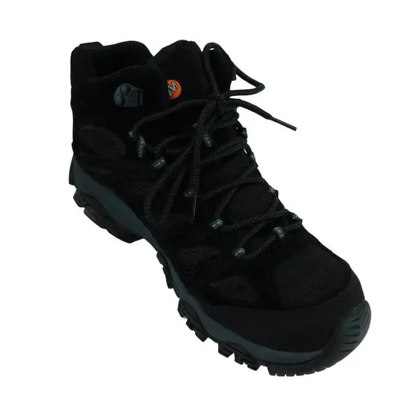Merrel Moab 3 Mid Black Night Hiking Boots Men's Size 9.5 New Shoe